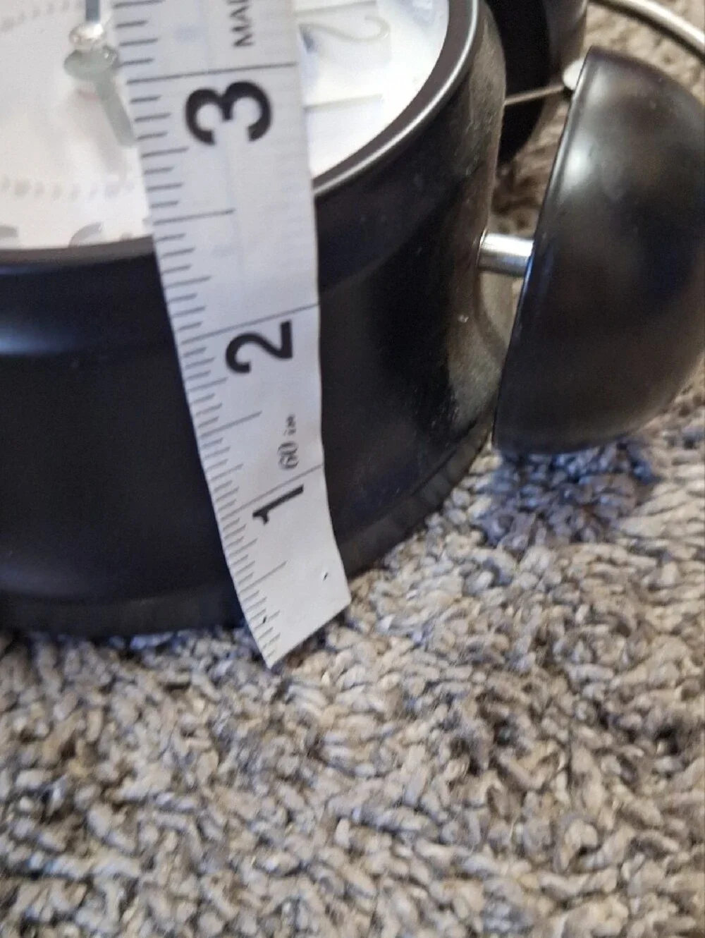 Crosley Black and White Twin Bell Alarm Clock - Table Top